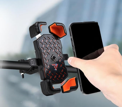 Terminal Velocity Sport - Motorcycle Phone Mount - Bike Cell Phone Holder - Bike Phone Mount, for iPhone & Android - Fits Harley Davidson, eBike, ATV, Bicycle - Incl. Mirror & Rain-Cover