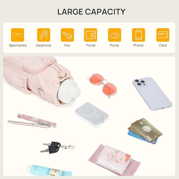 Telena Water Bottle Holder with Strap RFID Crossbody Bags for Women for Walking, Hiking, Cycling