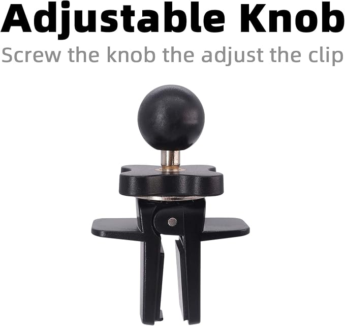 for Garmin Air Vent Mount Holder - 17mm Ball Phone/GPS Vent Mount Base with Silicone Clip & Adjustable Knob for Garmin Nuvi Drive Drivesmart Dezl Zumo Driveassist DriveLuxe StreetPilot RV