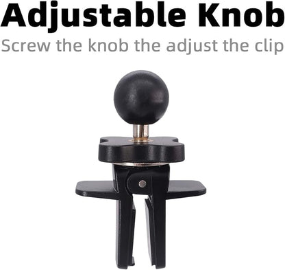 for Garmin Air Vent Mount Holder - 17mm Ball Phone/GPS Vent Mount Base with Silicone Clip & Adjustable Knob for Garmin Nuvi Drive Drivesmart Dezl Zumo Driveassist DriveLuxe StreetPilot RV
