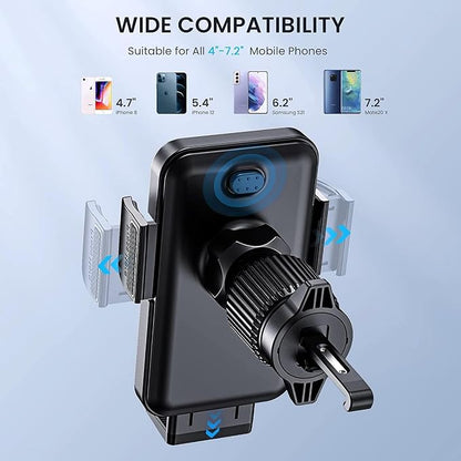 Phone Holder Car Mount for iPhone[Powerful Suction]Phone Mount for Car Dashboard Windshield Air Vent Universal Accessories[Thick Cases Friendly]Automobile Cell Phone Holder Fit iPhone Smartphone