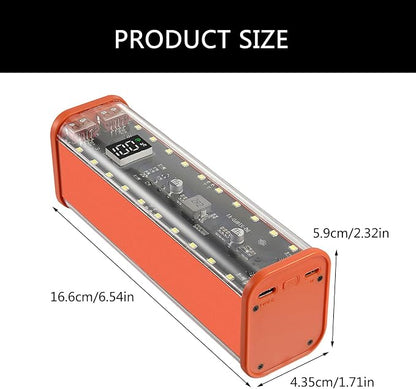 Portable 8x18650 Battery Storage Box Power Sources Box with Quickly Charging MultiProtection Features
