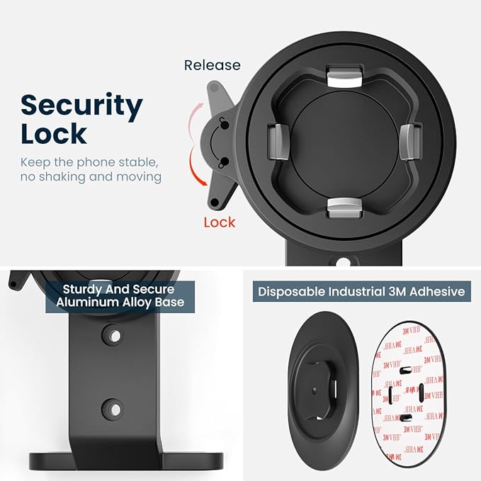 Out-Front Bike Phone Mount – 4-Point Buckle Quick Release | Aluminum CNC Holder with Light/GoPro Mount | Fits 4.0–6.7” Smartphones | Road Cycling
