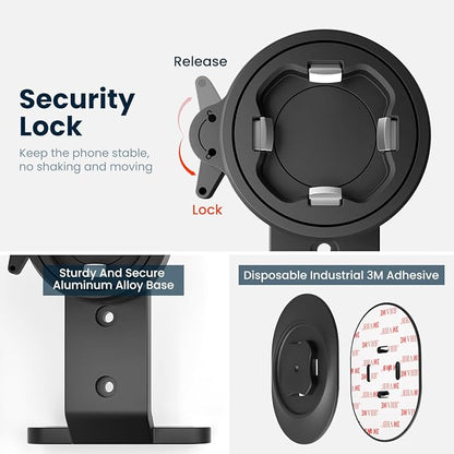 Out-Front Bike Phone Mount – 4-Point Buckle Quick Release | Aluminum CNC Holder with Light/GoPro Mount | Fits 4.0–6.7” Smartphones | Road Cycling