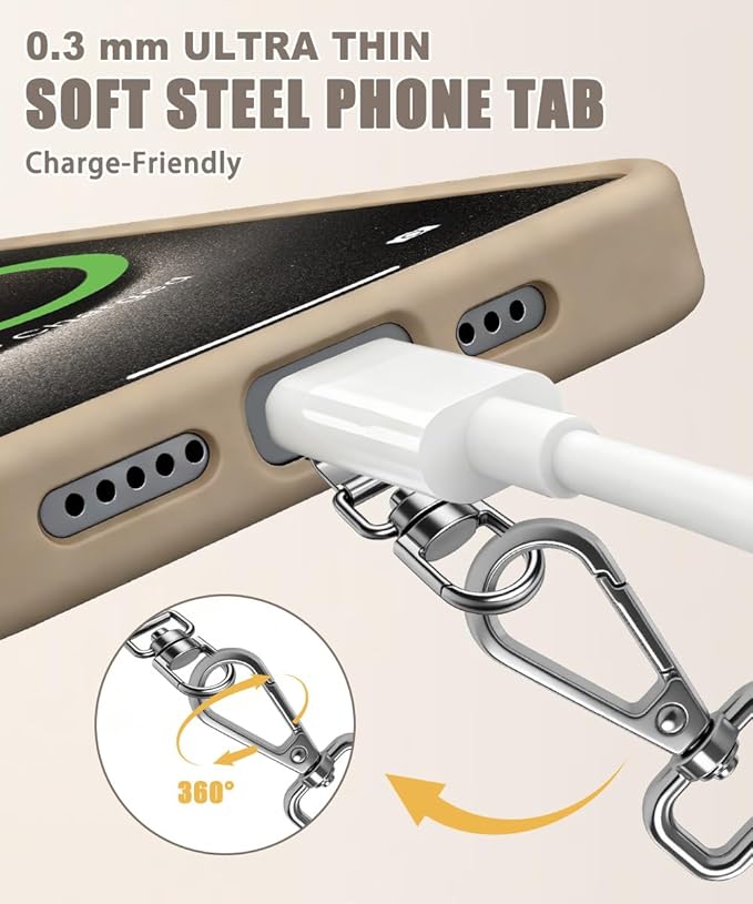 Phone Lanyard Crossbody with RFID Wallet & Eyeglass Holder, Anti-Theft Cell Phone Strap for Travel, Universal