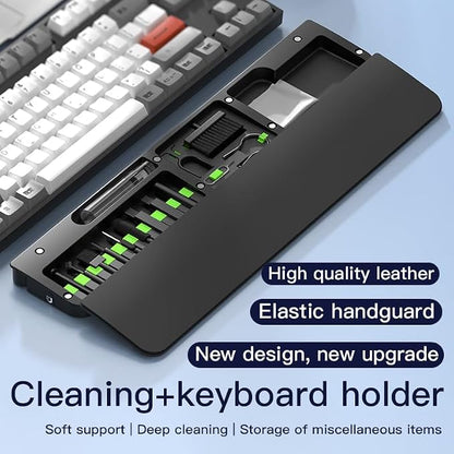 Keyboard Cleaner - Upgraded Keyboard Wrist Rest | Phone Cleaning Kit (Black)