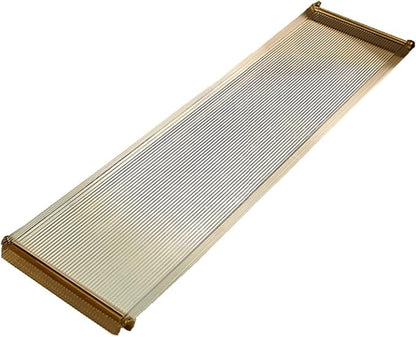 Acrylic Bathtub Tray Caddy Non-Slip Bath Tub Tray Table with Gold Brushed Handles,Reading Rack,Tablet Holder,Cellphone Tray and Wine Glass Holder (Size : Ripple-27.6")