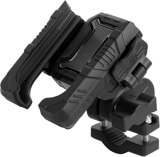Motorcycle Ebike Phone Mount with Vibration Dampener,360°Adjustable Dual Ball Head & Anti-Shock Handlebar Holder for Bicycle Scooter ATV Fit For (5.4-7.2")iPhone 16/15/14/13 Pro Max ,Pipe Clamp, 75023