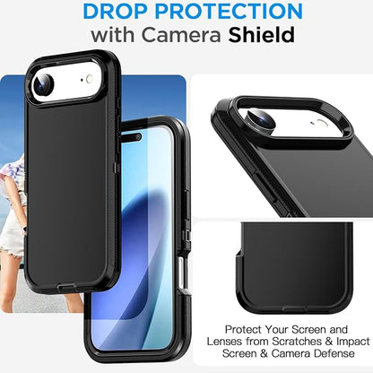 AICase for iPhone AIR Case+Belt-Clip Holster 6.5",Heavy Duty Drop Protection Full Body Rugged Shockproof/Drop Proof/DustProof Military Grade Tough Durable Cover for iPhone Air 2025_31