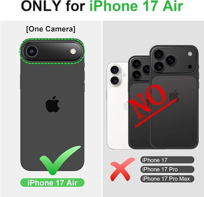 Korecase for iPhone Air Camera Lens Protector -[Strong Adsorption][Case Friendly] Metal Tempered Glass Rear Camera Cover for iPhone 17 Air -Grey