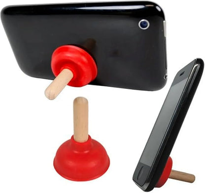6PCS Tiny Toilet Plunger Shape Phone Holder,Mini Colorful Plunger Holder, Sucker Stand for Supporting Cellphone, Moblie Phone, PSP