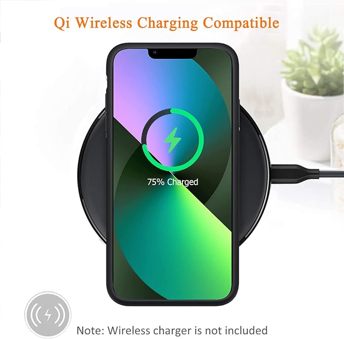 Battery Case for iPhone 13, [Upgraded] 10000mAh Rechargeable Portable Charging Case with Wireless Charging Compatible for iPhone 13 (6.1 inch) with Carplay Extended Battery Pack Charger Case (Black)