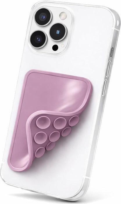 Reversible Two Sided Phone Mount – Reusable Adhesive for Walls & Suction Cups for Mirrors - Hands Free Filming for Gym, Home, Travel & Content Creators - Stick Your Phone Anywhere