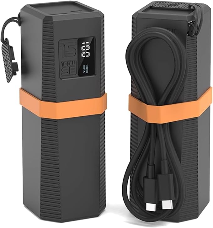 QMQJIA Protective Case for Power Charging Adapter Scratch Proof Shock Proof Silicone Skin for Battery Pack Holder 156x54x62mm