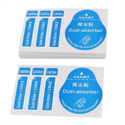 uxcell 50pcs Dust Removal Stickers, Computer Cellphone Tablet Screen Cleaning Decals, 8 x 5cm Laptop Absorber LCD Dusting Stickers Tools for Cell Phone Tempered Glass Screen Film
