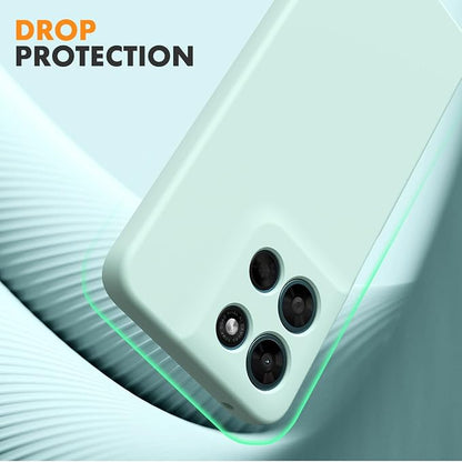 for Motorola Moto G 2026/G Play 2026 Case, 2 Pack Tempered Glass Screen Protectors, Soft TPU Liquid Silicone Shockproof Gel Cover-Mint