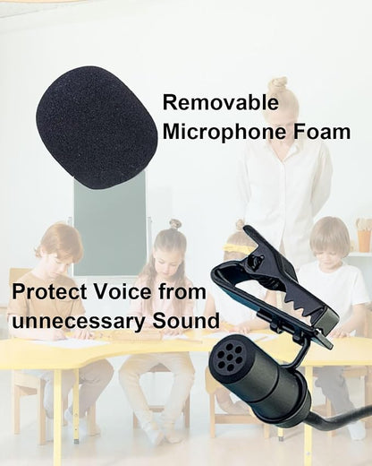 4Pin Plug Lavalier Lapel Microphone for Audio-Technica Wireless Transmitter, 1.5M Wired Unidirectional Condenser Mic for YouTube, Lectures, Living Performance - Mini Hirose 4 Pin Plug
