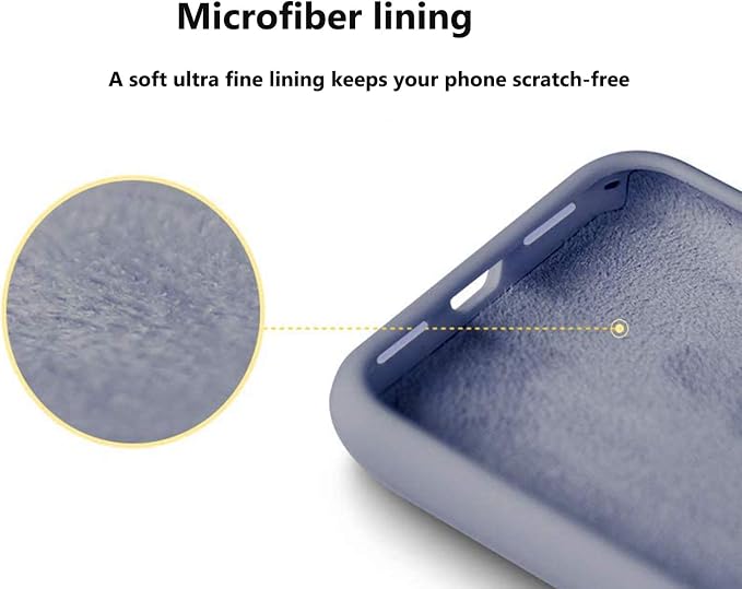 Ultra Slim Liquid Silicon Gel Case Compatible for iPhone 11 Pro 5.8 inch 2019 with Card Holder Sleeves Slot Anti-Scratch Shockproof Wallet Cover with Screen Protecto(Lavender Grey)