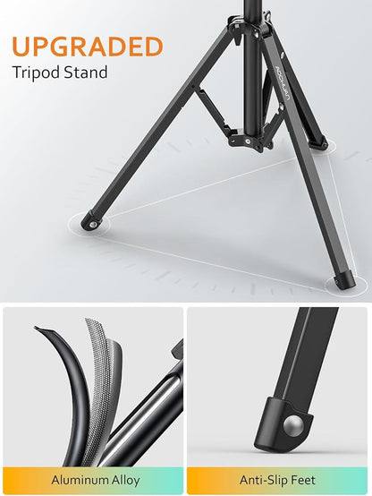 AOCHUAN 1.7M Complete Camera Tripod for Smartphones Camera Gimbal Stabilizers w/ 0.44m ~1.7m Aluminum Alloy Lighting Stand(T20)