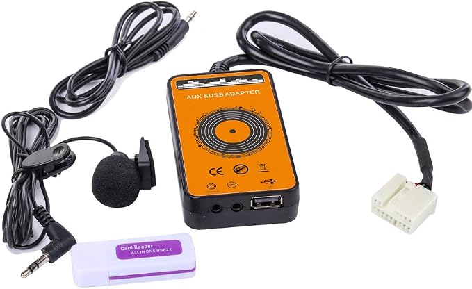 Car Bluetooth Transmitter with USB & AUX Input Interface for Honda Accord 2003-2012, Civic 2006-2014, CR-V 2004-2014, Odyssey 2005-2010, Pilot 2006-2014, TSX 2004-2011, MDX 2005-2006