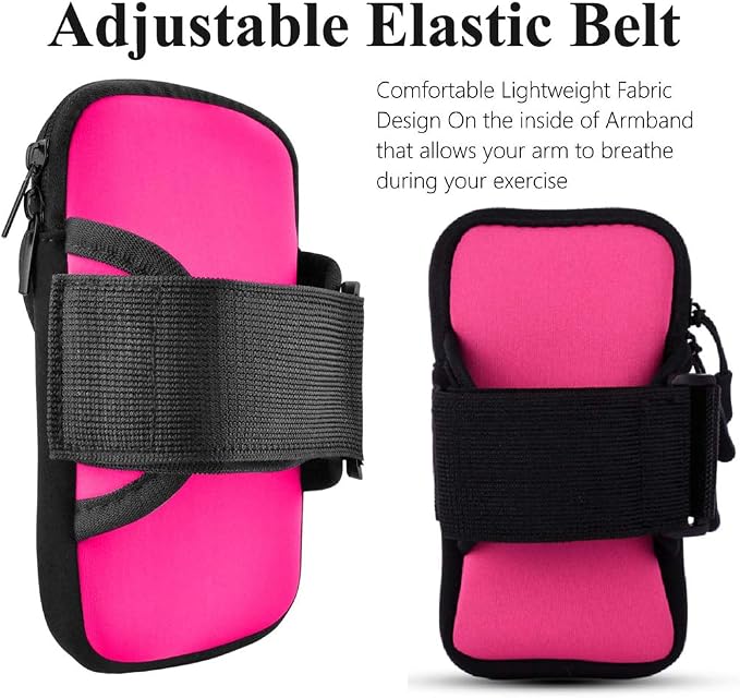 Armband Cell Phone Holder for Running Women,iPhone Armband 17 16 16e 15 14 13 12 11 Pro Max Xs Xr X Plus SE Mini,Samsung Galaxy S26 S25 S24 S23 S21 Ultra Note Key Pouch,Exercise Arm Bands Bag