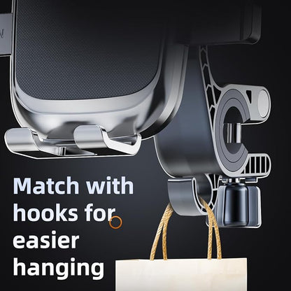 Motorcycle Phone Mount with Shock Absorber - Anti-Vibration Handlebar Phone Holder, Adjustable, Compatible with Bicycles, Scooters, ATVs, Fits 5.4-6.9 Inch Smartphones