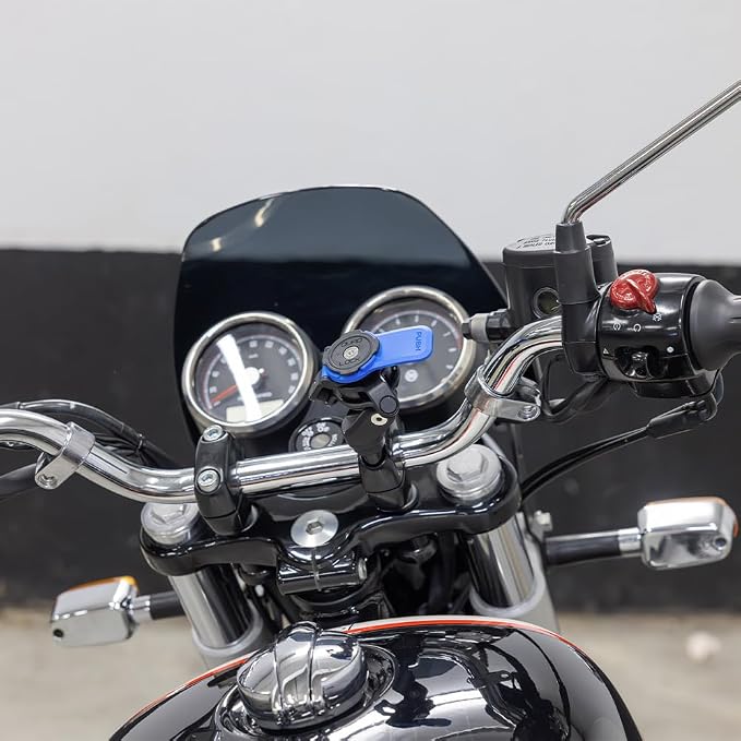 Quad Lock Handlebar Clamp Bolt Motorcycle Phone Mount Kit with Vibration Dampener and MAG Universal Adaptor