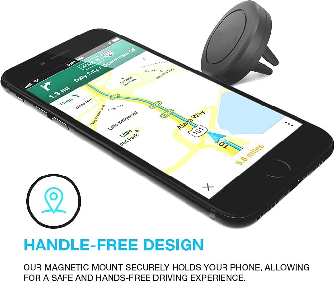 Car Vent Phone Mount, 2 Pack Universal Automobile Air Vent Cradles Magnetic Smartphone Holder Compatible with iPhone 14 13 12 Pro Max XR Plus G Android, Mini Tablet, LG (Metal Plate Included)