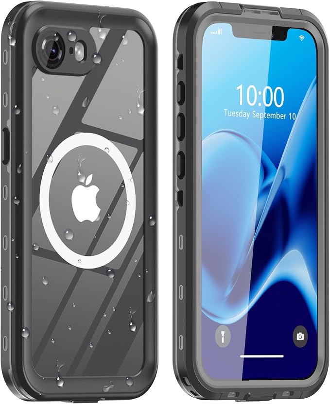 for iPhone 16e Case Waterproof | Shockproof Dust Proof Phone Case Cover with Screen Protector -Clear