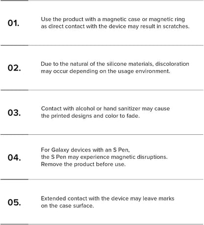 Ringke Dual Magnetic Silicone Ring [Compatible with MagSafe] Phone Grip, Dual-Sided Powerful Magnet, Lightweight (0.04 lb) & Super Slim (0.13 in) Soft Holder for iPhone, Galaxy, Pixel - White