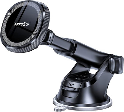 APPS2Car for MagSafe Car Mount, Magnetic Phone Holder for Car Dashboard Windshield iPhone Mount Holder Compatible with iPhone 17 16 15 14 13 12 Pro Plus Max, 17 Strong Magnets, Charging Not Supported
