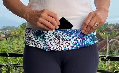 BANDI Plus Size Fanny Pack for Women - Travel-Ready Pocket Belt with Secure Hidden Money & Running Belt for Phone, Passport, Keys, & Medical Devices, Adjustable Fit, Comfortable (Kiku)