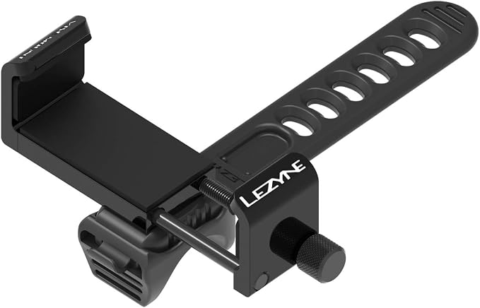 LEZYNE Lightweight CNC-Machined Aluminum Smart Vise Bicycle/Bike Phone Mount, Secure Hold, Twist Knob Precise Mounting, Non-Slip Material, Sturdy Aluminum Construct - 80.4mm, 80.5mm, 63.4mm