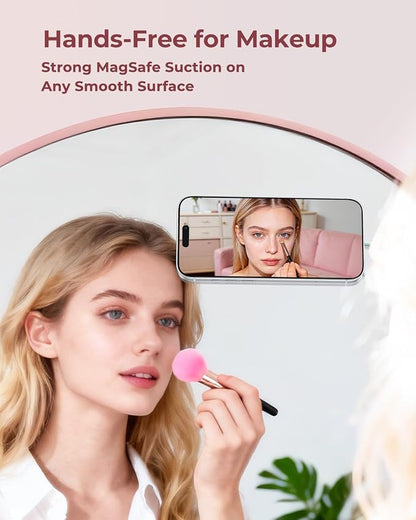 Syncwire Magnetic Suction Phone Mount for MagSafe, Silicone Octo Cup Buddy Sticky Grip Ring Holder, Hands-Free/Selfie/Video for TikTok & Instagram Influencer/Creator, iPhone Compatible,Mint Green