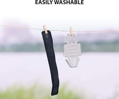 BONE Run Tie, Running Armband Phone Holder, Skin-Friendly & Washable Silicone Sport Armband, Universal Workout Phone Carrier Compatible with 4"-6.7" Smartphones (Black - Size S/Arm Size 7.9-9.8'')