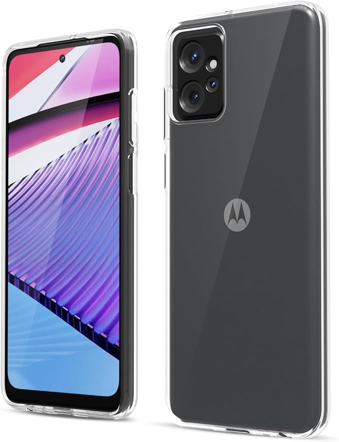 oakxco for Motorola Moto G Power 2023 Phone Case Liquid Silicone, Cute Thin Slim Grip Soft Rubber Gel for Women Men, Smooth Matte TPU Plain Bright Color Girly Case with Camera Cover, Clear