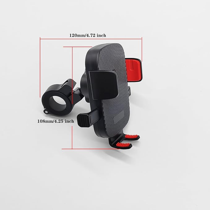Bike Phone Mount,Motorcycle Phone Mounts, Aluminum Alloy Mounting Base Handlebar Cellphone Holder for Bicycle Motorcycle ATV Mirror Pole Fits 4''-7'' Smartphones (Bike Phone Mount)