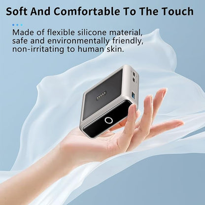 NOUKAJU Case for Anker Prime Power Bank Charging Base(100W), Silicone Protective Cover,Drop-Proof,Scratch-Proof,Shock-Proof,Protective Case for Anker Prime 27,650mAh Charging Base 100W(Gray)
