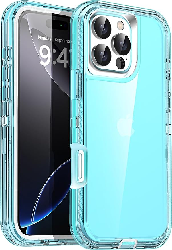AICase for iPhone 16 Pro Max Case Clear 3 in 1 Heavy Duty Drop Protection Full Body Rugged Shockproof/Dust Proof 3-Layer Military Protective Tough Durable Cover for iPhone 16 Pro Max 6.9"_4