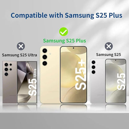 Korecase Camera Lens Protector for Samsung Galaxy S25 Plus Metal Tempered Glass Camera Cover Film, Rear Lens Case Friendly for Galaxy S25+Plus 2025 -Silver