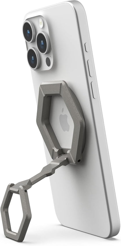 URBAN ARMOR GEAR UAG Magnetic Phone Ring Stand Compatible with MagSafe Magnet, Removable Metal Finger Ring Grip & 360 Rotation Adjustable Kickstand for iPhone 17, Galaxy S26, Titanium