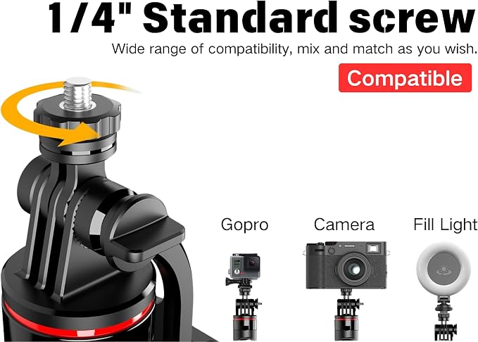 Selfie Stick Tripod for iPhone, 53" Phone Tripod with Detachable 8 LED Light, Bluetooth Remote, Stable Umbrella Base, Portable 4-in-1 Vlog Tripod for Live Stream Travel Photography, FORGERAY C13D