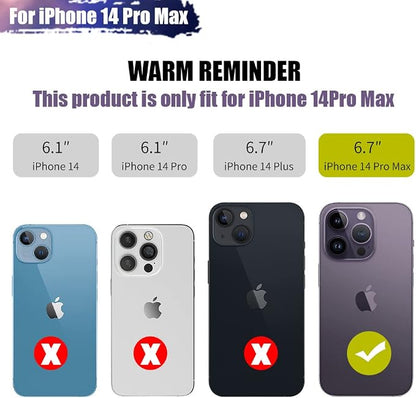 Battery Case for iPhone 14 Pro Max, 6000mAh Rechargeable Extended Battery Charging/Charger Case, Add 100% Extra Juice (6.7 Inches) Black