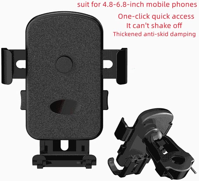 Bike Phone Holder,Anti-Shake Motorcycle Handlebar Phone Mount,Cell Phone Holder for Bike Bicycle Motorcycle Compatible with Phone 4-7inch (Without Pole)
