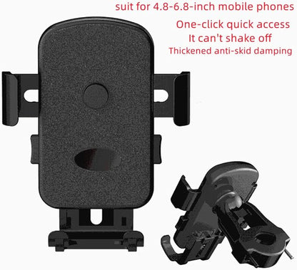 Bike Phone Holder,Anti-Shake Motorcycle Handlebar Phone Mount,Cell Phone Holder for Bike Bicycle Motorcycle Compatible with Phone 4-7inch (Without Pole)