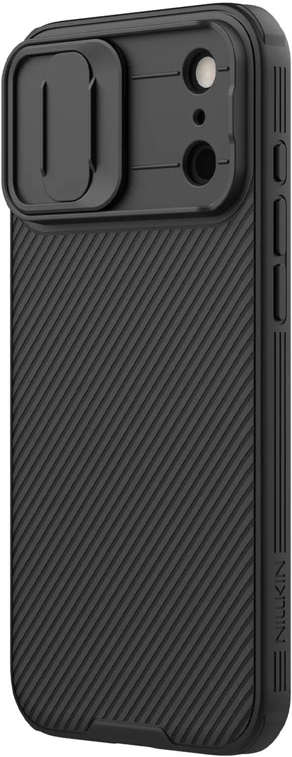 Nillkin for iPhone 17 Pro Max Case with Slide Camera Cover, Thin Slim Fit, Shockproof Protective, Protector Privacy, Phone Case iPhone 17 Pro Max Camera Lens Protector 6.9 inch, Black