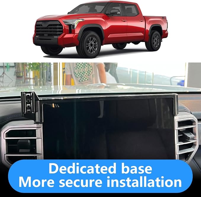 Car Phone Holder for Toyota Tundra 2022-2026 and Toyota Sequoia 2023-2026 [only for 14 inch Touch Screen ]Auto Interior Accessories Best Cell Phones Mount Cellphone Mobile Cradle Charging Stand