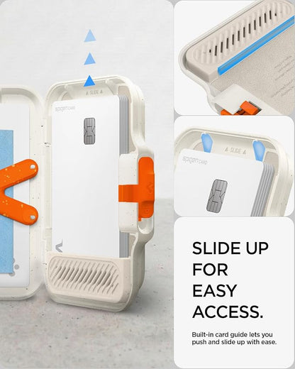 Spigen for MagSafe Wallet, Heavy Duty Hardshell Magnetic Card Holder Compatible with iPhone 17/16/15/14/13/12 Pixel 10 Series MagSafe-Cases Pixelsnap Holds 5-6/7-8 Cards