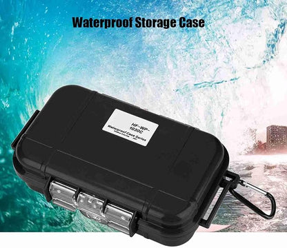 Tiiyee Small Waterproof Boxes of Plastic Case Shockproof Airtight Container Case Portable Airtight Carry Box Black Dry