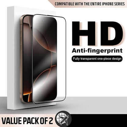 Screen Protector for iPhone 17 Air (2 Pack) + Camera Lens Protector – Tempered Glass with Easy Install Alignment Frame, HD Clear, Bubble-Free, Case Friendly – Compatexx